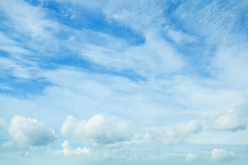 Fluffy Clouds In Blue Sky. Background From Clouds.