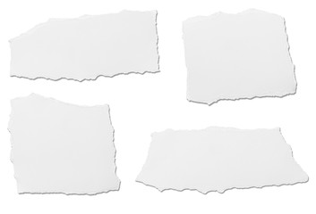 white paper ripped message torn