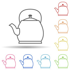 Kettle in multi color style icon. Simple thin line, outline vector of food icons for ui and ux, website or mobile application