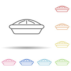 Meat pie in multi color style icon. Simple thin line, outline vector of food icons for ui and ux, website or mobile application