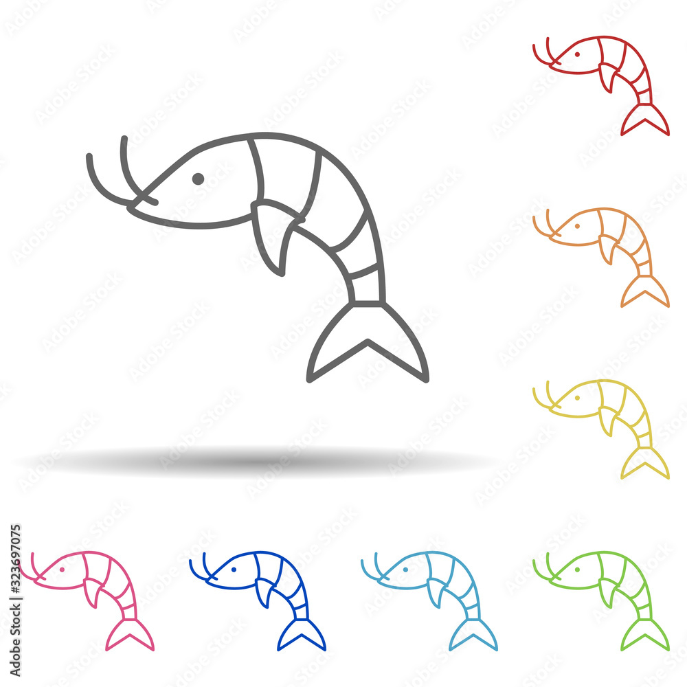 Poster shrine in multi color style icon. simple thin line, outline vector of food icons for ui and ux, webs