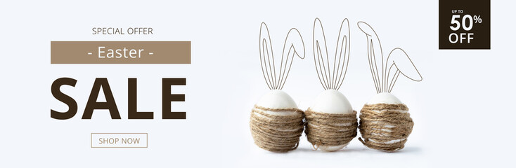 Easter Sale banner. Big sale.