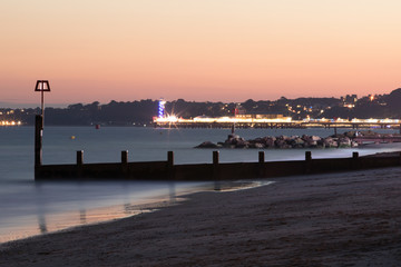 Obraz premium Taken at dusk from Boscombe Beach