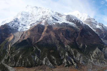 Photo sur Plexiglas Annapurna Panoramic view of Annapurna range, around Manang. During trail to Ice Lake, trekking around Annapurna, Annapurna Circuit