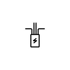 Cable Tester Electrical Engineer Icon, Logo, Vector