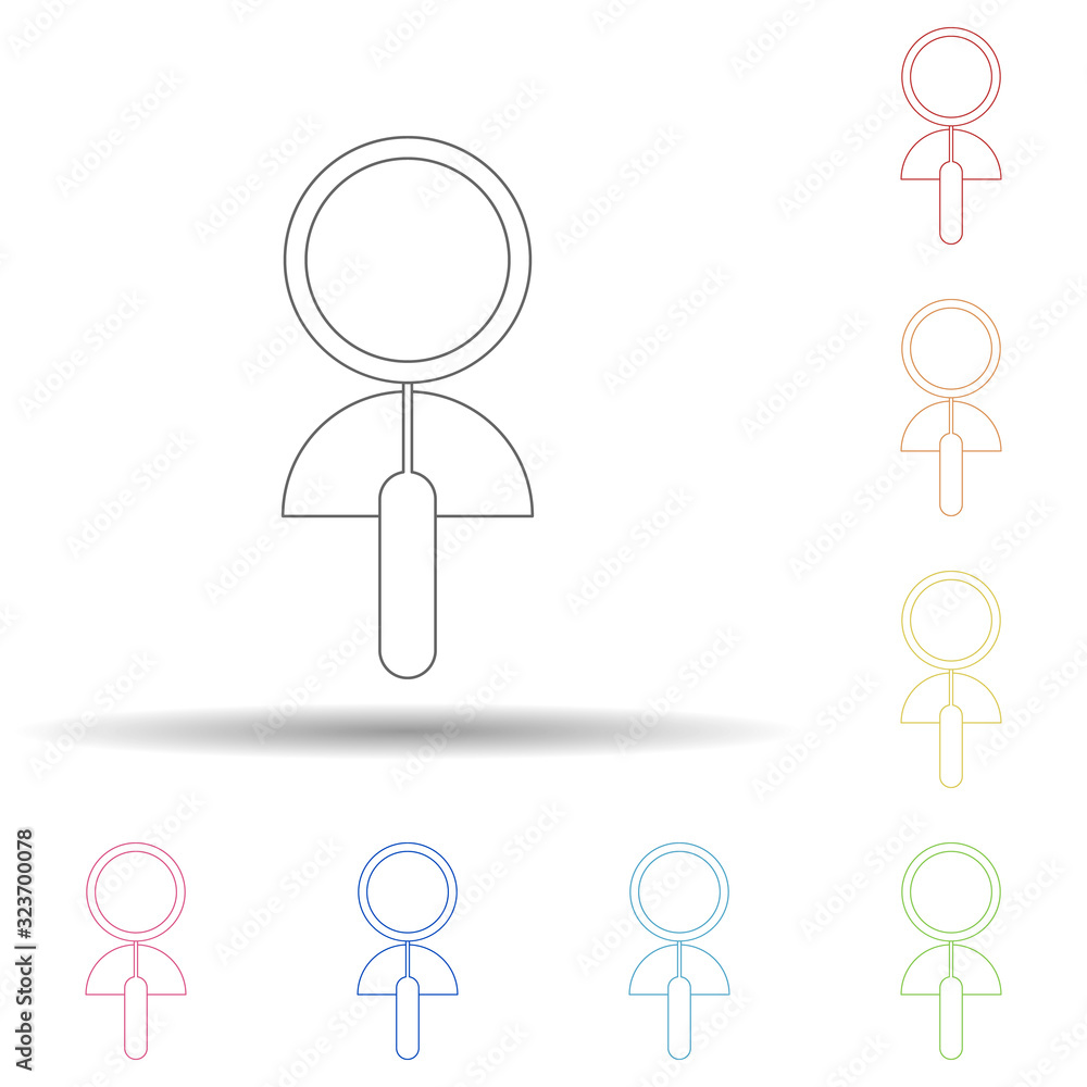 Poster colored personalization in multi color style icon. simple thin line, outline vector of business and 