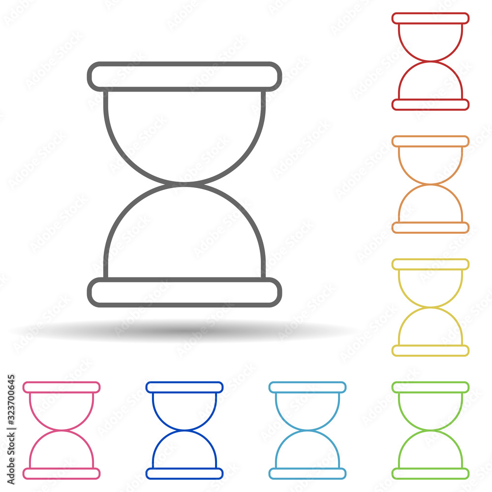 Poster hourglass in multi color style icon. simple thin line, outline vector of mobile banking icons for ui