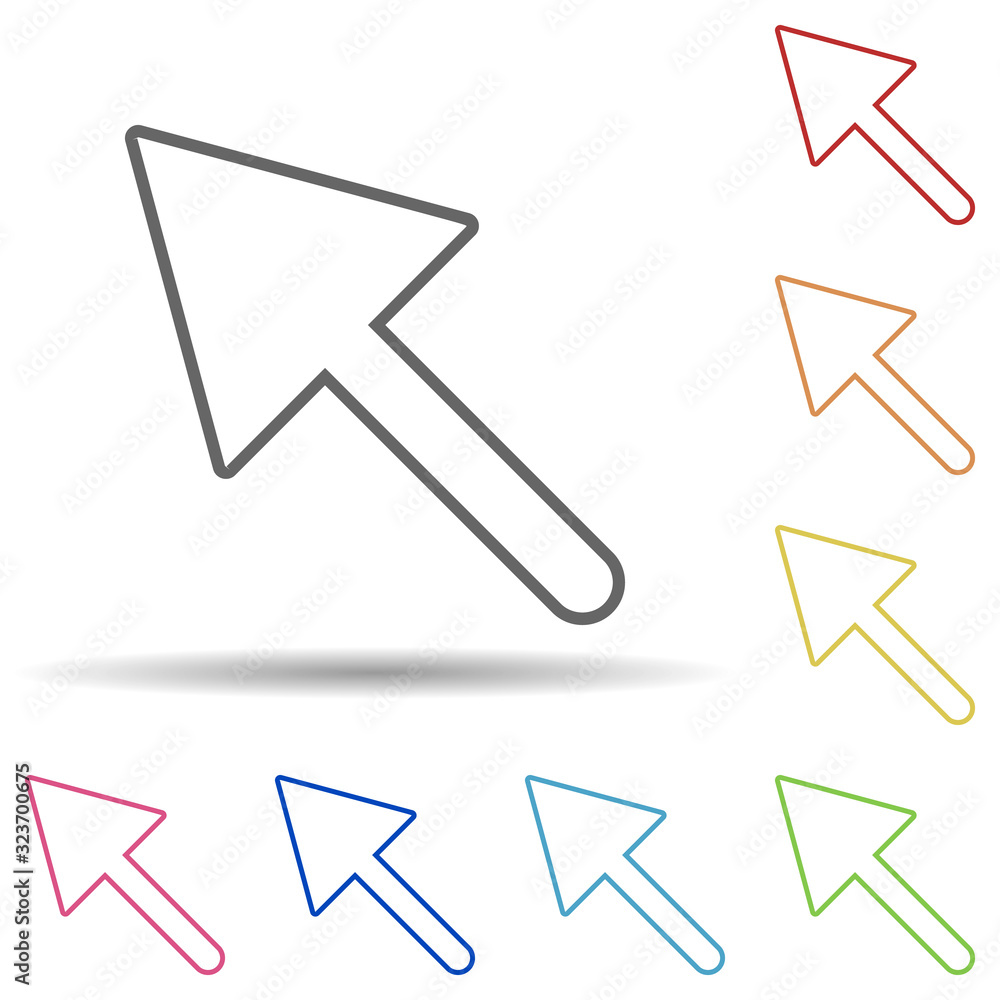 Aufkleber cursor in multi color style icon. simple thin line, outline vector of mobile banking icons for ui an