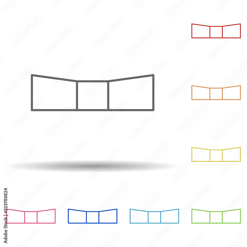 Poster open box in multi color style icon. simple thin line, outline vector of mobile banking icons for ui 