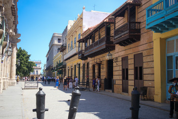 Buildings in the center of Havana. Cuba