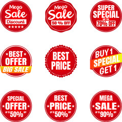 hot offer special price sale tag logo set