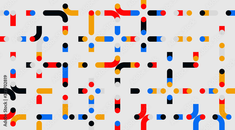 Poster linear abstract vector pattern design