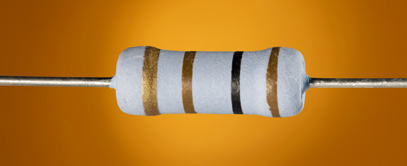Orange background with resistor