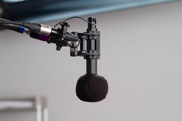 Microphone Boom in Sitcom Studio Set © Tom