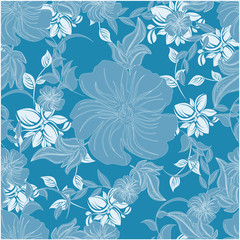 Obraz premium Vector abstract background flowers seamless pattern
