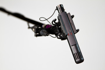 Microphone Boom in Sitcom Studio Set