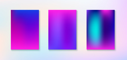 Fototapeta premium Purple, Pink, Turquoise, Blue Gradient Shiny Vector Background. 
