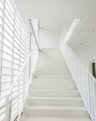 White stair interior of building