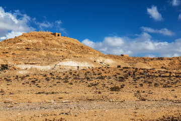 View of the ancient city of Avdat on mount Negev, Israel, middle East