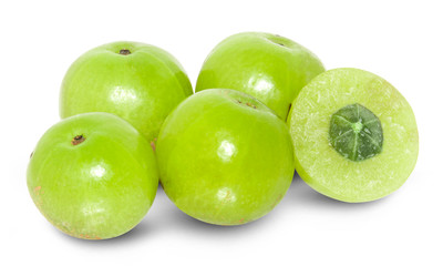 Indian gooseberry isolated on white background