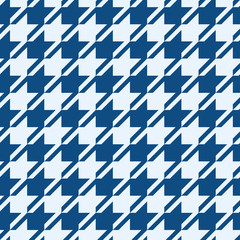 Classic blue white houndtooth pattern