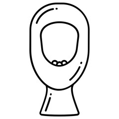 sensor-operated ceramic urinals Concept,  public toilets for male users  vector Icon design