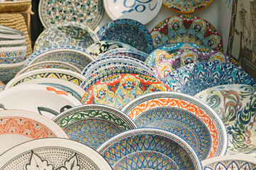 Traditional ceramics in the medina of Tunis