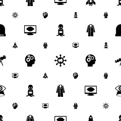 science icons pattern seamless. Included editable filled alien, Global education, spaceship, Computer Vision, Cognitive Science, coat icons. science icons for web and mobile.