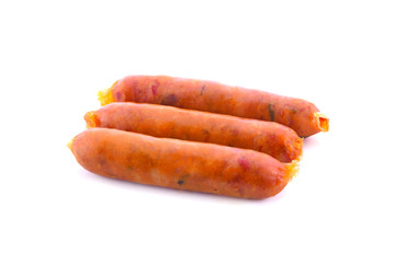 Thai Sausage on white background