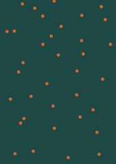 Seamless Green & Orange Polkadot Background Wallpaper