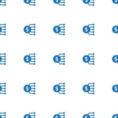 Marketing budget icon pattern seamless isolated on white background. Editable filled Marketing budget icon. Marketing budget icon pattern for web and mobile.