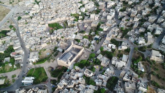 High flight around Cave of Patriarchs at Hebron. Israel. DJI_0004-03