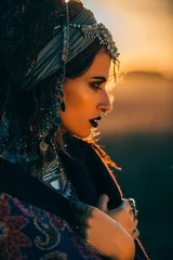 Fototapete Zigeuner schönes ethnisches Modell