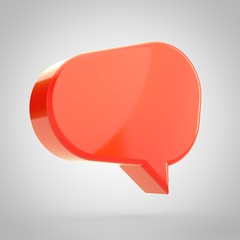 Speech bubble isolated on yellow background.