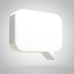 Speech bubble isolated on yellow background.