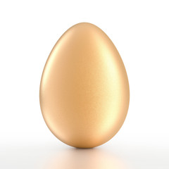 Empty Blank Egg isolated on white background. 3D Rendering