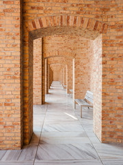 Modern brick archway
