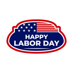 vector illustration, logo, badge, sticker for United States Labor Day