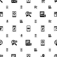 app icons pattern seamless. Included editable filled Social Marketing, Mobile game, Online Training, app development, Mobile marketing, News Feed icons. app icons for web and mobile.