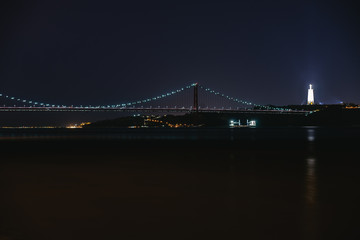 Obraz premium The Ponte 25 de Abril suspension bridge