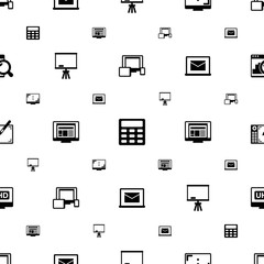 display icons pattern seamless. Included editable filled responsive web design, Calculator, Aspect Ratio, Board stand, layout, Online library icons. display icons for web and mobile.