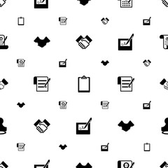 agreement icons pattern seamless. Included editable filled cooperation, Clipboard, Smart Contract, partnership, terms & conditions, electronic signature icons. agreement icons for web and mobile.