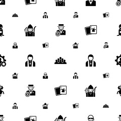 character icons pattern seamless. Included editable filled rich man, employee, security, archer, priest, Joker, skill, AI Robot, alien icons. character icons for web and mobile.