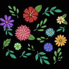 seamless floral pattern with flowers