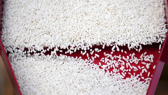 Small rice mills used in the community,thai hom mali rice. 