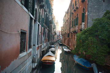 Water channels in the city of Venice