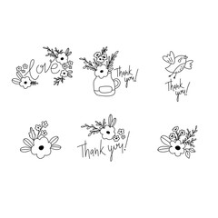 set of elements for design