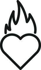 Passion icon, vector