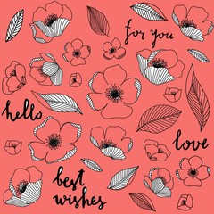 seamless pattern with flowers