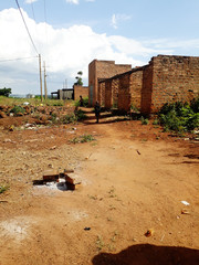 Fototapeta na wymiar African village